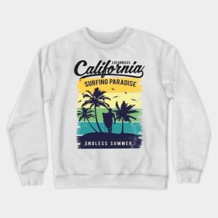 California Surfing Paradise,Seal Beach California Crewneck Sweatshirt